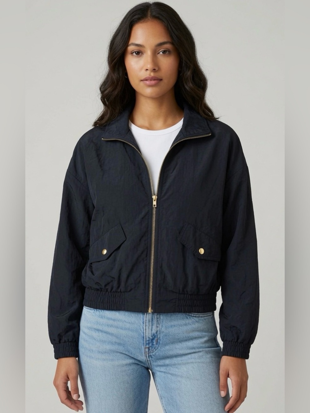 MINE Light Black Fit Bomber Jacket